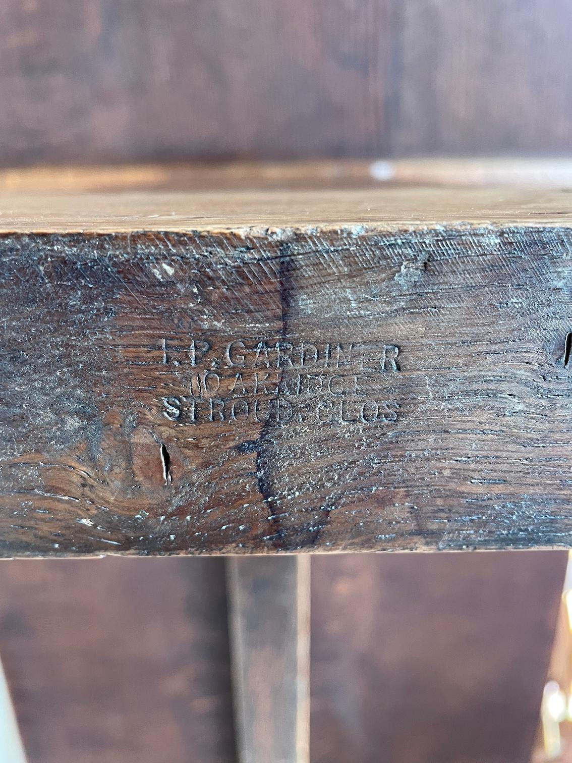 Cotswold School Oak Refectory Table Made By Fred Gardiner 1