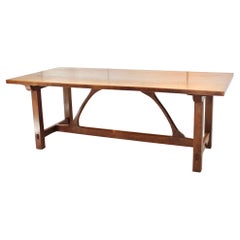 Antique Cotswold School Oak 'Wishbone' Refectory Table Designed By Ernest Gimson