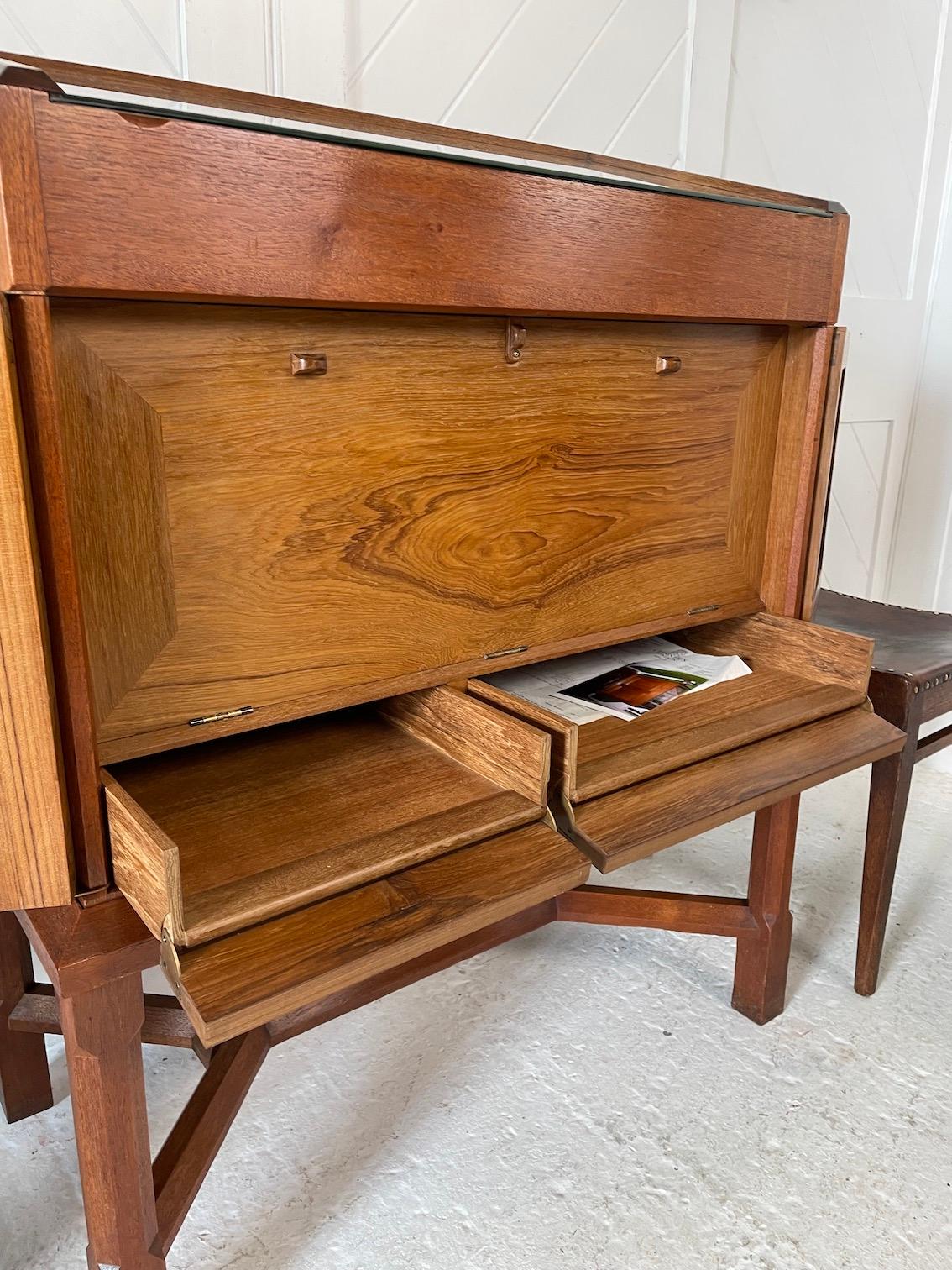 Cotswold School Teak Collectors Cabinet In Good Condition For Sale In Petworth, GB