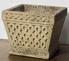 Cotswold Studio Celtic Knot Garden Stone Square Planters or Pots from England