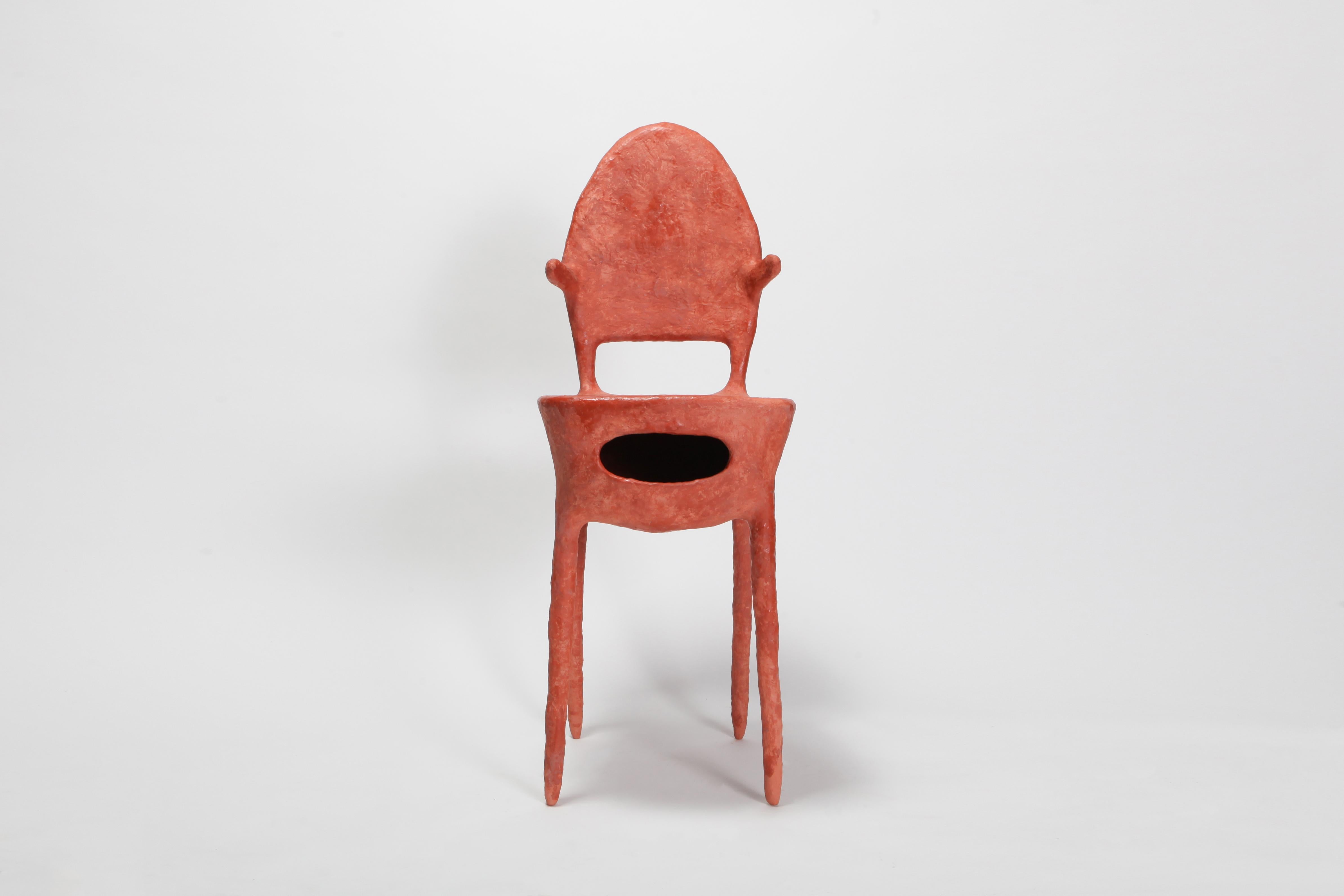 Cotta chair by Decio Studio made at alfa.brussels for Everyday Gallery, unique piece, 2019??

The piece belongs to categories: collectible design, functional art & art furniture.

Decio (IT) shows ‘Cotta’, his unseen and undiscovered body of