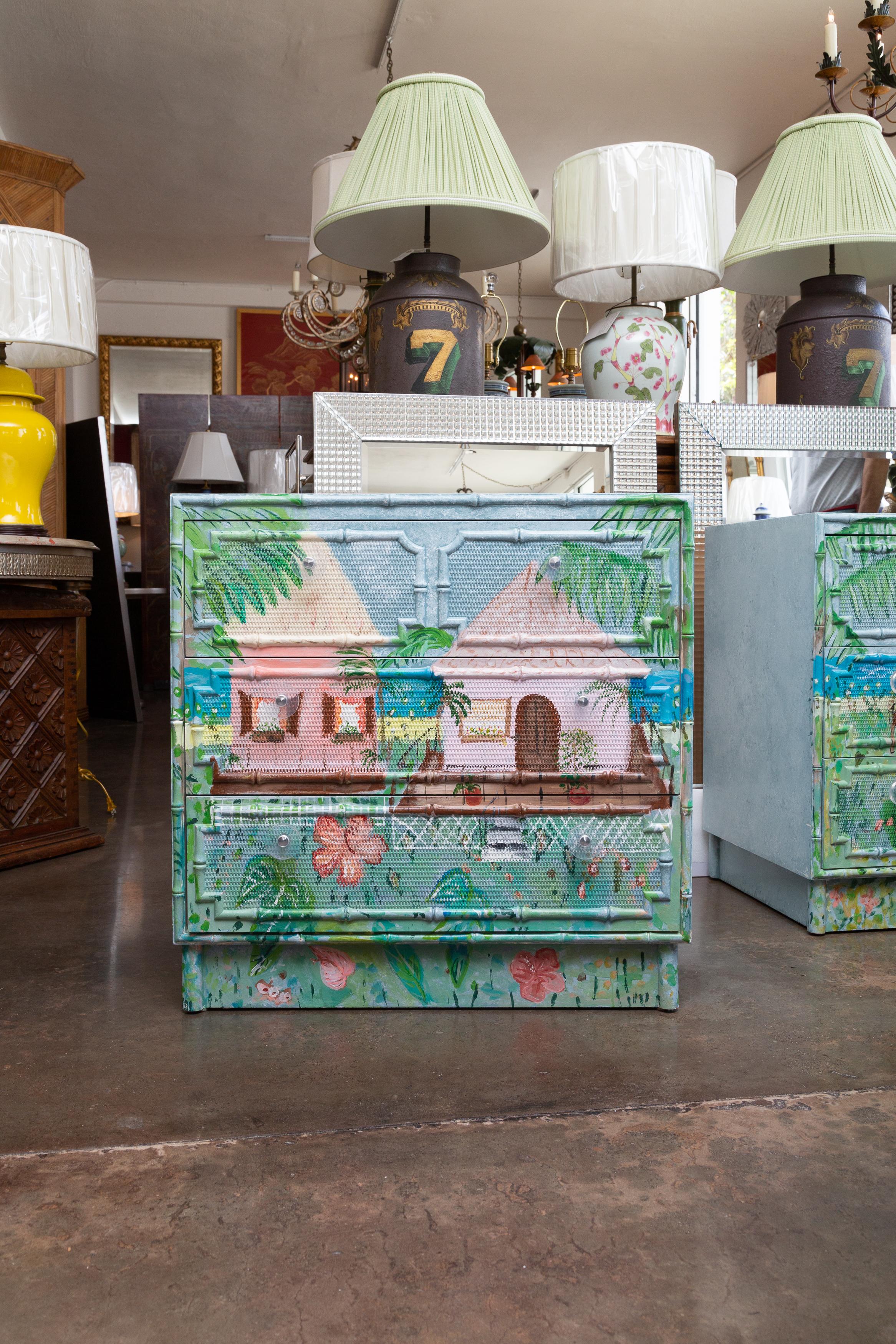 Cottage Hand Painted Chest of Drawers 3