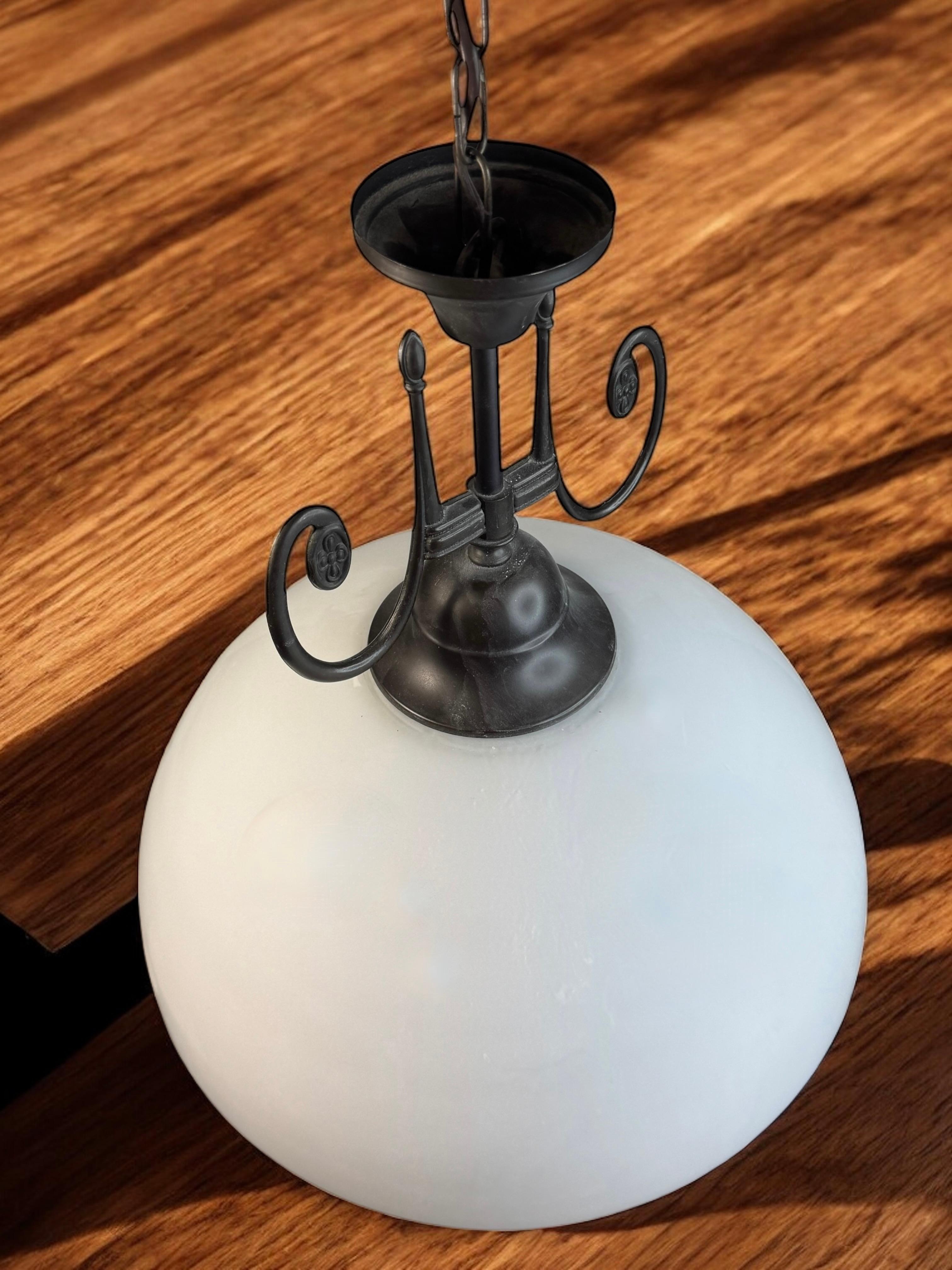 Cottage Style Milchglas Bauernhaus Küche Pendelleuchte Massive Leuchten Deutsch im Angebot 10