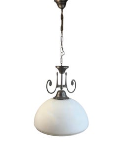 Cottage Style Milk Glass Farmhouse Kitchen Pendant Light Massive Leuchten German