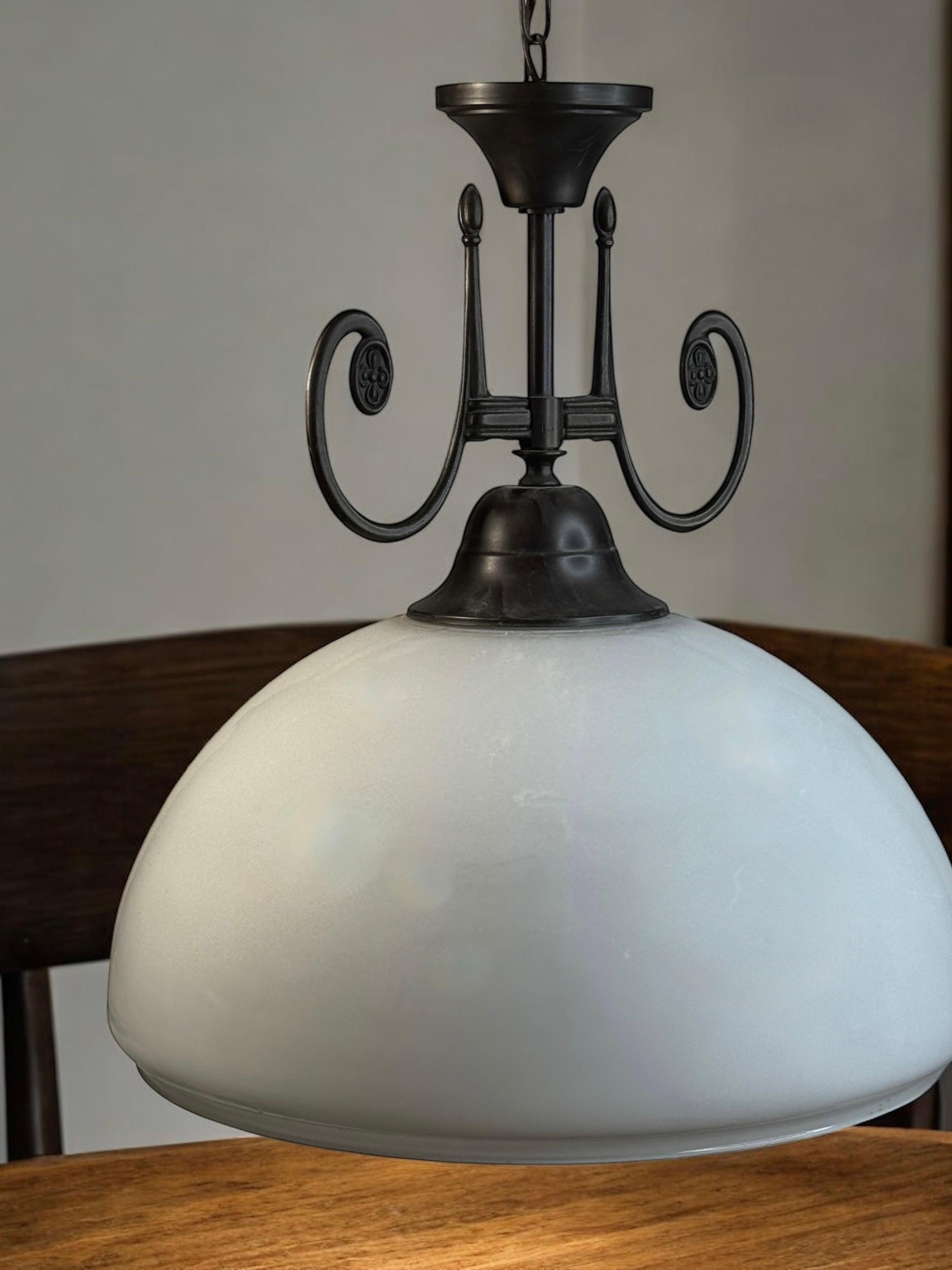 Cottage Style Milchglas Bauernhaus Küche Pendelleuchte Massive Leuchten Deutsch im Angebot 13