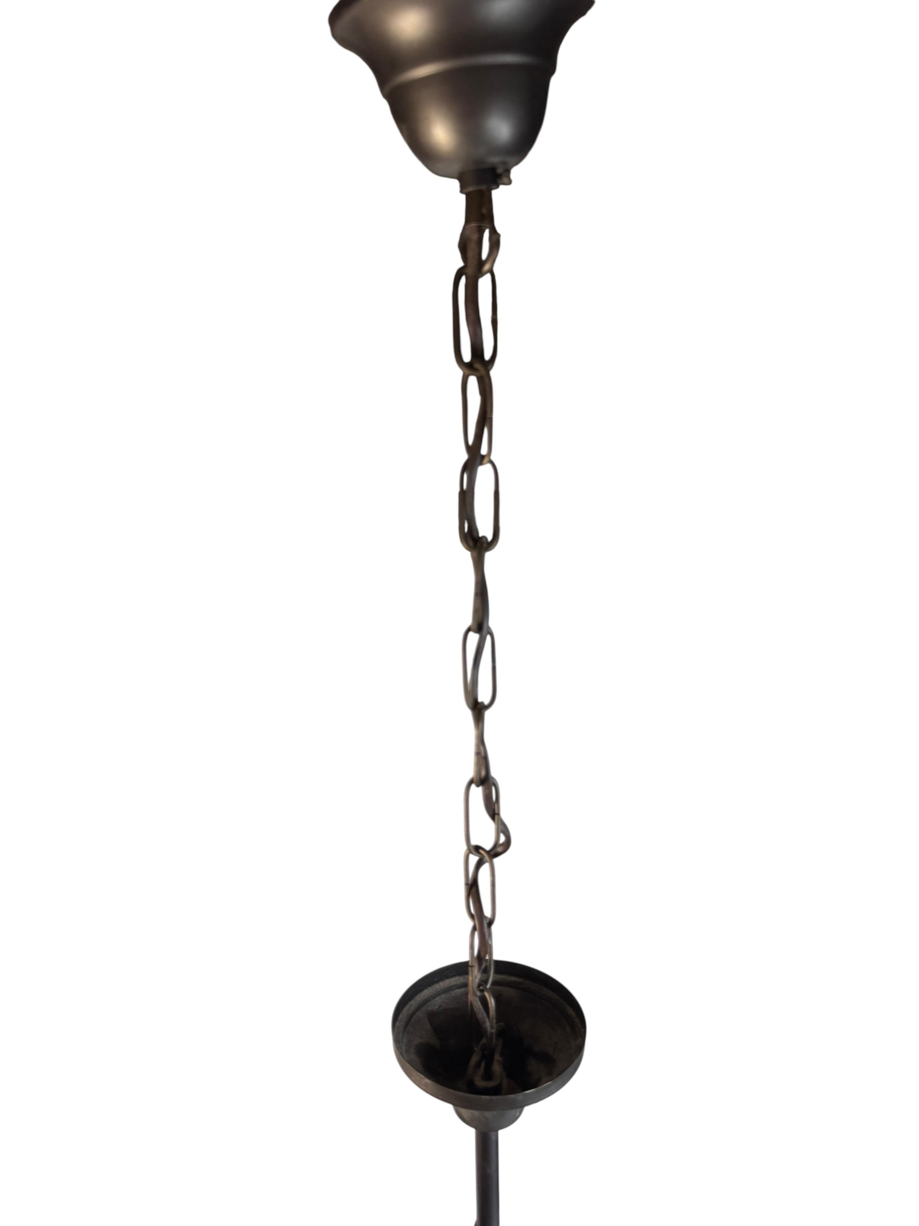 Cottage Style Milchglas Bauernhaus Küche Pendelleuchte Massive Leuchten Deutsch (Ende des 20. Jahrhunderts) im Angebot