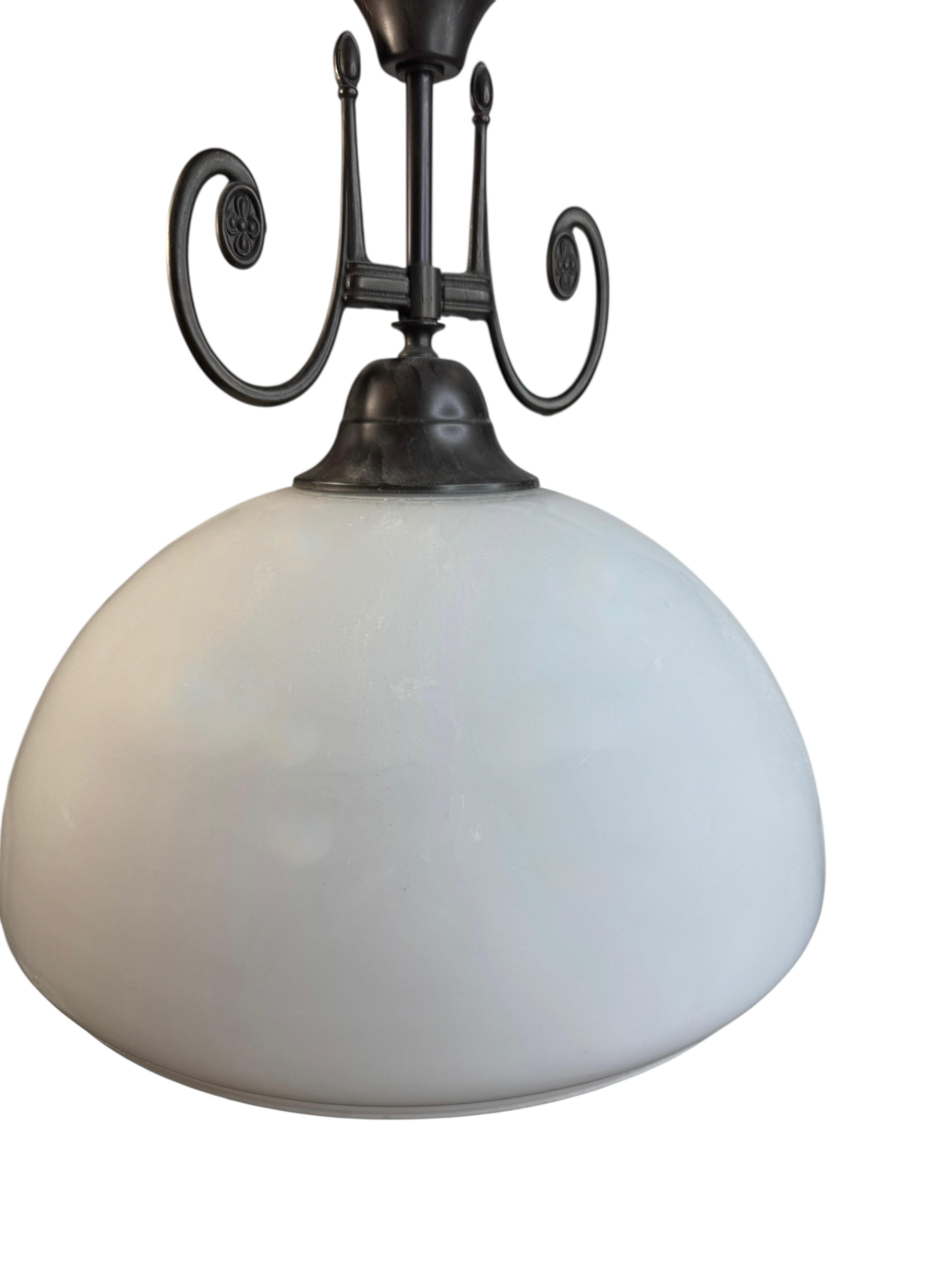 Cottage Style Milchglas Bauernhaus Küche Pendelleuchte Massive Leuchten Deutsch im Angebot 1