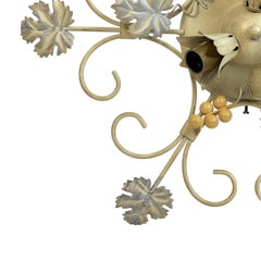 Cottage Style Shabby Chic Florence Grape & Leaf Flush Mount Light Kolarz Austria