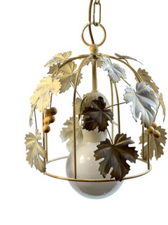 Cottage Style Shabby Chic Florence Grape & Leaf Pendant Light, Kolarz Austria