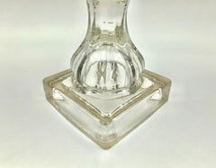 Cottagecore 19th Century Antique Hand Blown Glass Table Lamp, circa 1840