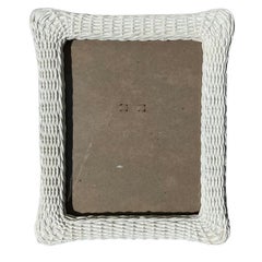 Cottagecore Faux Wicker White Photo Frame - 8" x 10"