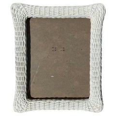 Cottagecore Faux Wicker White Photo Frame - 8" x 10"