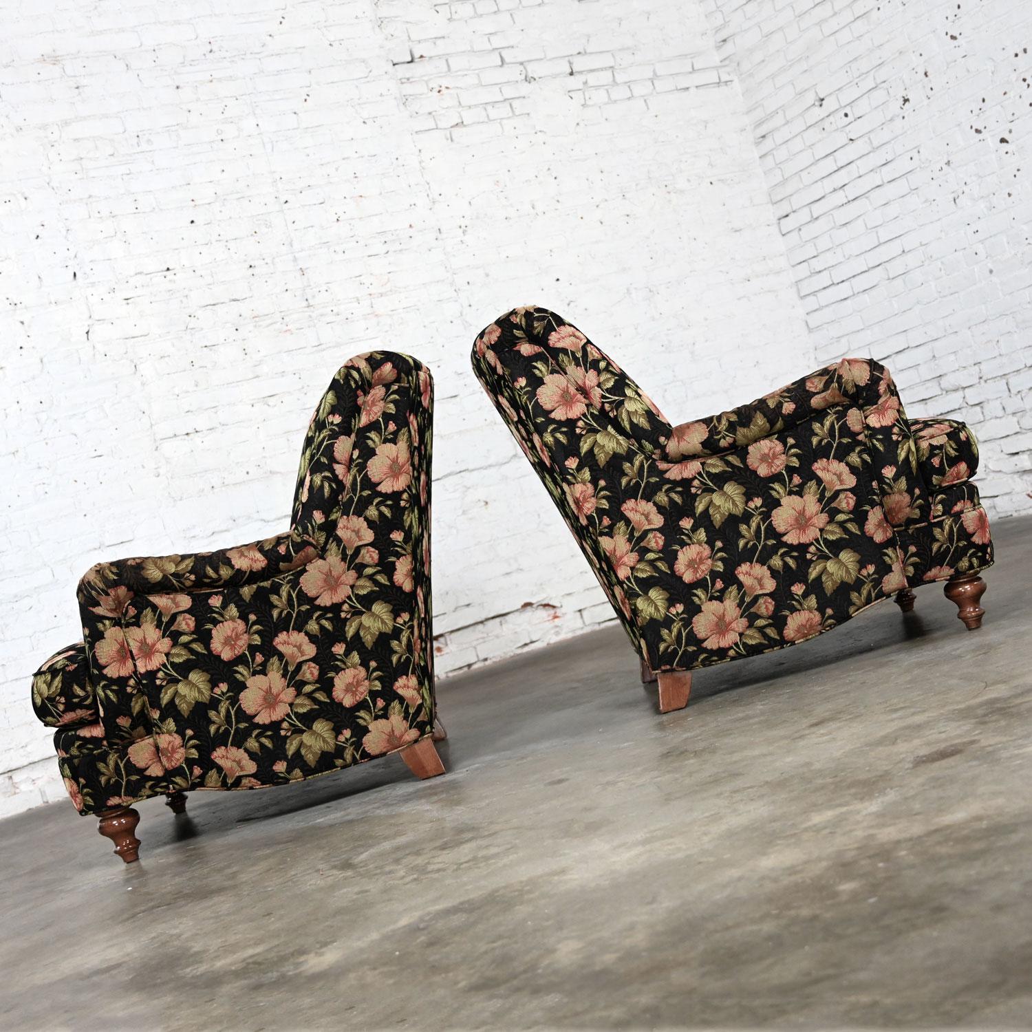 Paire de chaises longues à motifs floraux de style Cottagecore de Sam Moore Furniture Division Hooker en vente 3