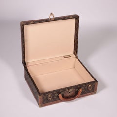 Cotteville 40 Case Louis Vuitton Leather Brass Canvas, 1970s