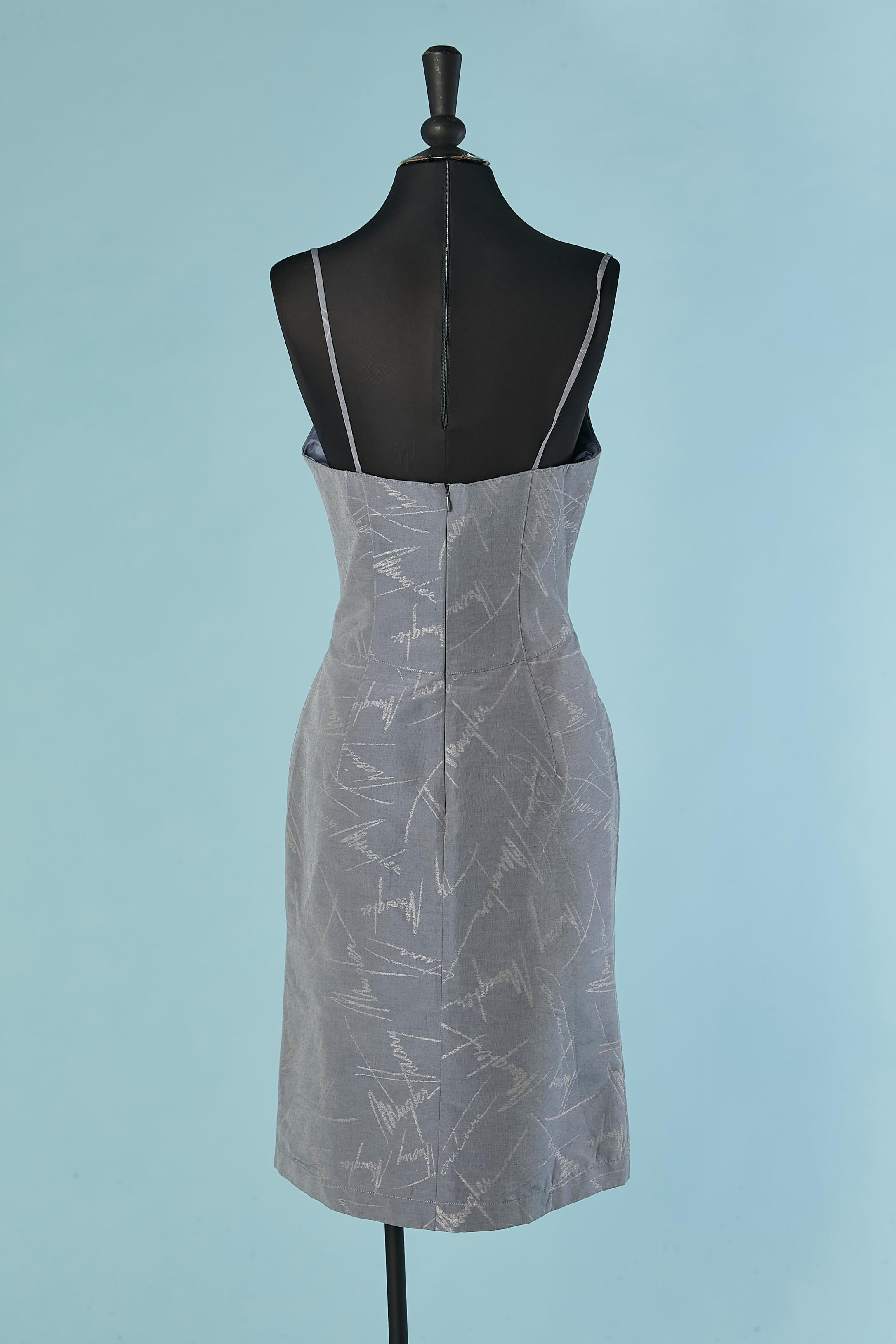 Vestido de verano de algodón y seda con tejido de marca Thierry Mugler en venta 1