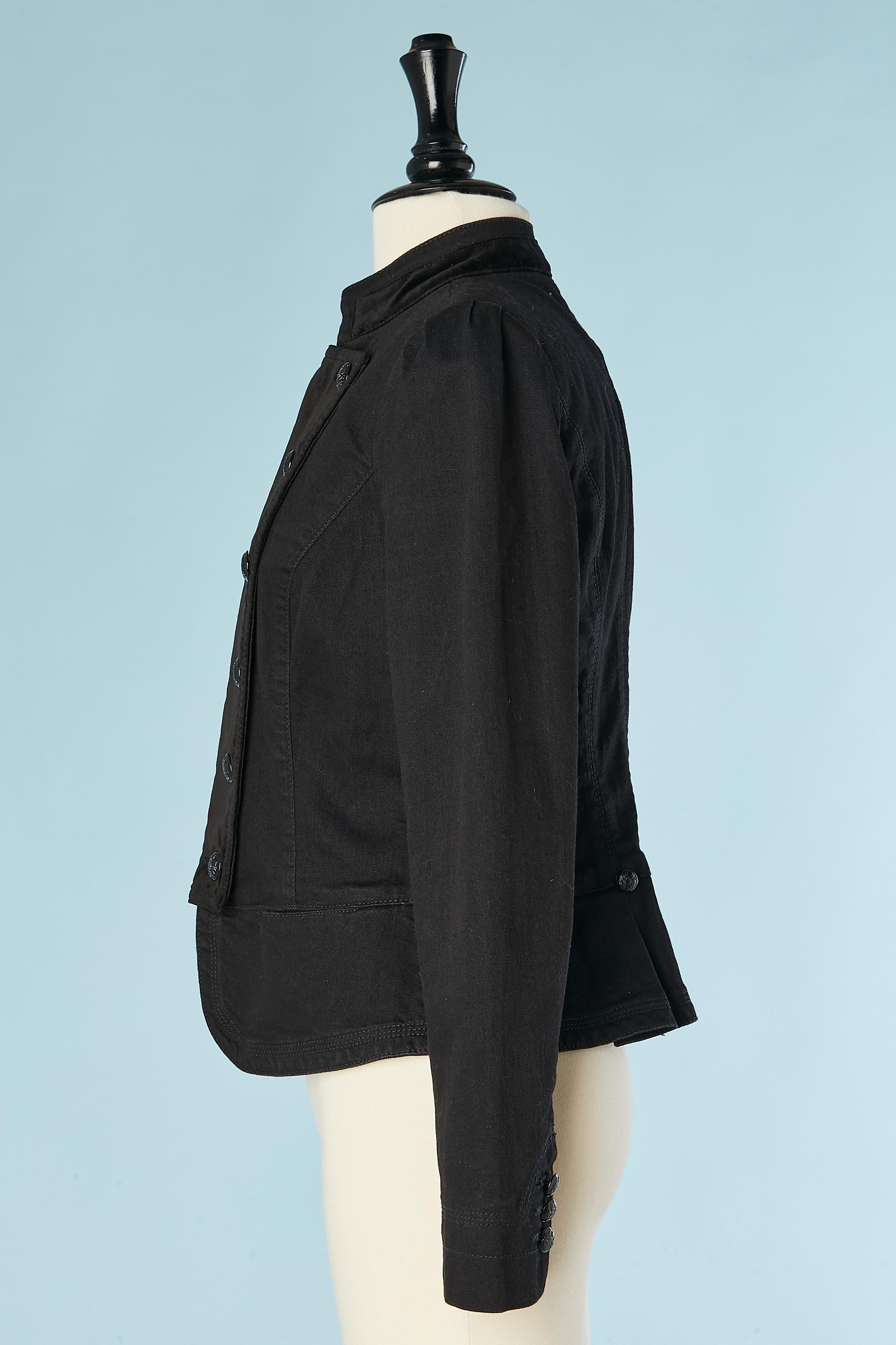 Women's Cotton and velvet edge to edge officer jacket Lauren by Ralph Lauren