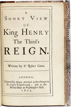 COTTON. Answers by certain Military Men to Prince Henry. 1675 - SECOND EDITION