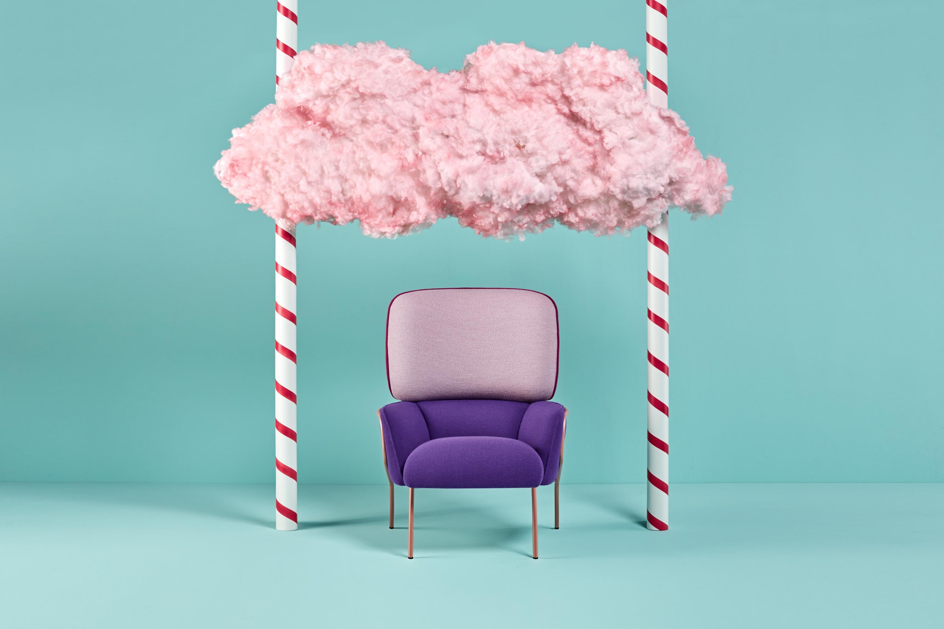 Cotton Armchair, Purple by Eli Gutiérrez In New Condition In Geneve, CH