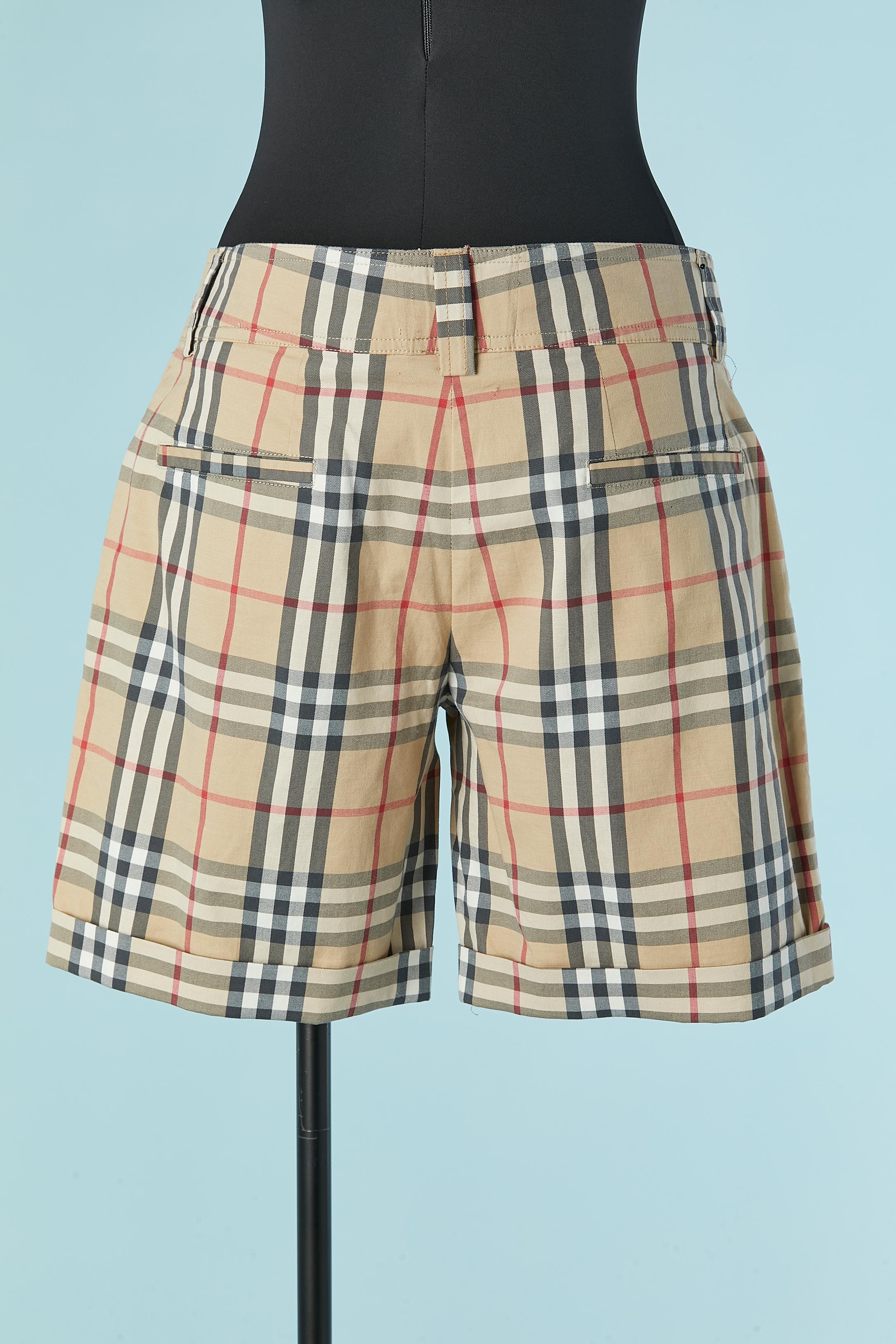 Bermuda en coton à motif écossais Burberry London Pour femmes en vente