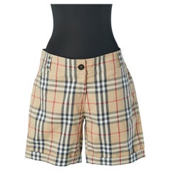 Bermuda in cotone con motivo Tartan Burberry London