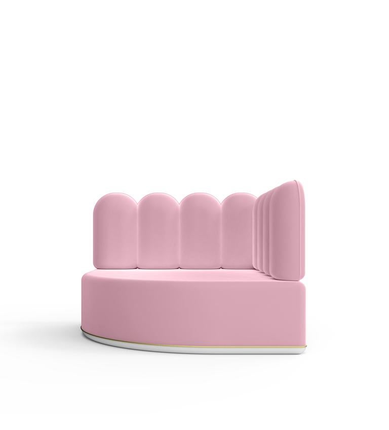The cotton candy sofa will add sweetness and playfulness to your bedroom design. With unique and trendy shapes, this item is the perfect seating option to have in a kid's playroom or for those who want to create a relaxing corner where children can