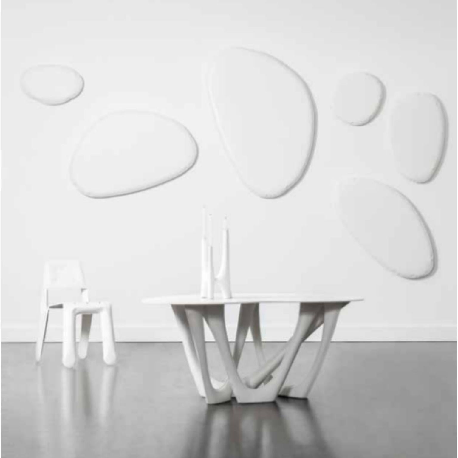 Polonais Miroir Tafla O5 en coton blanc mat par Zieta en vente