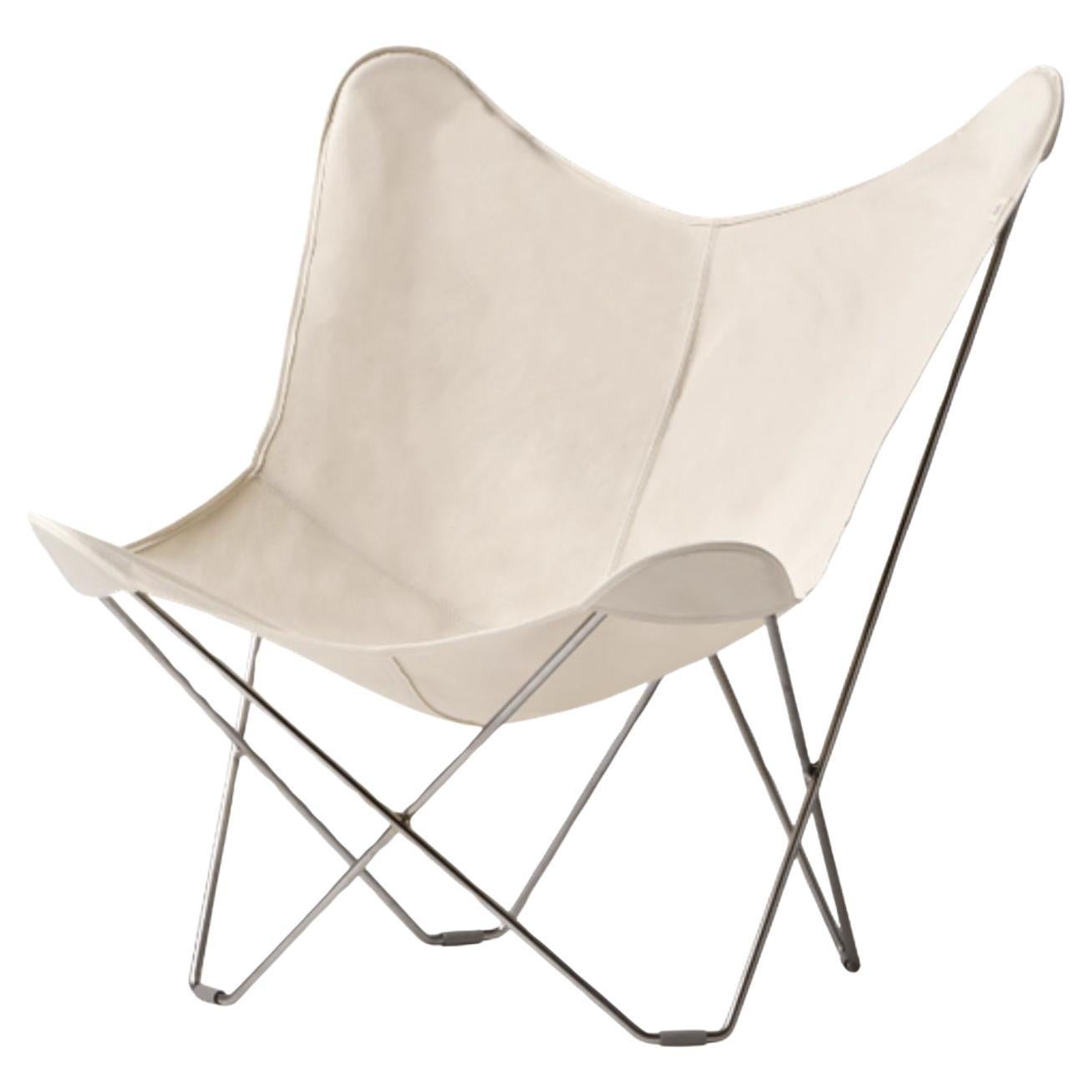 Cotton Canvas Mariposa Lounge Chair by Cuero Design For Sale