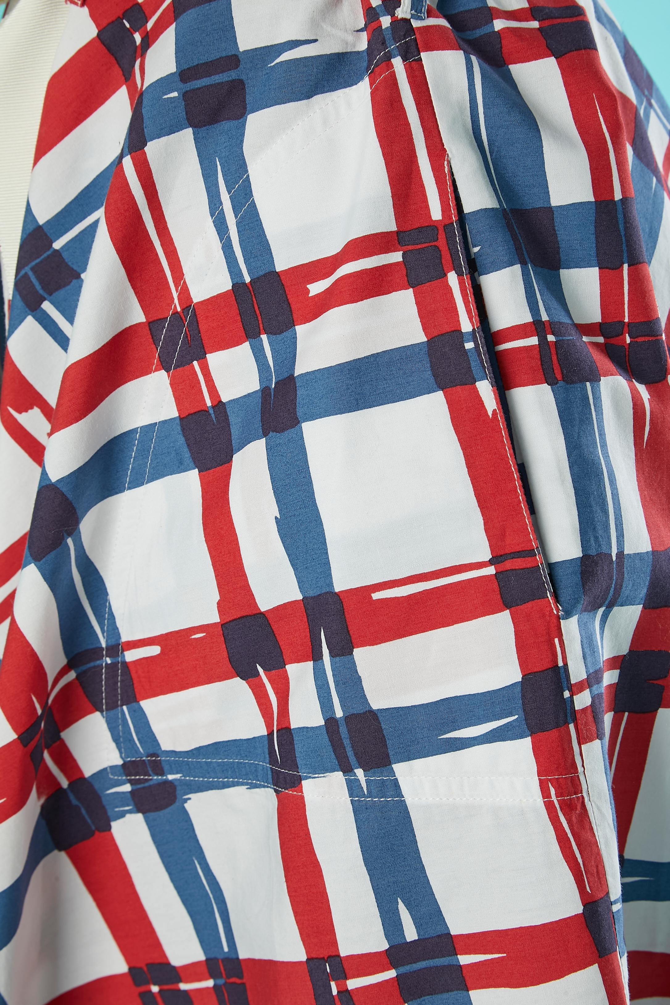 Cotton chemise dress with check pattern MOSCHINO JEANS In Excellent Condition For Sale In Saint-Ouen-Sur-Seine, FR