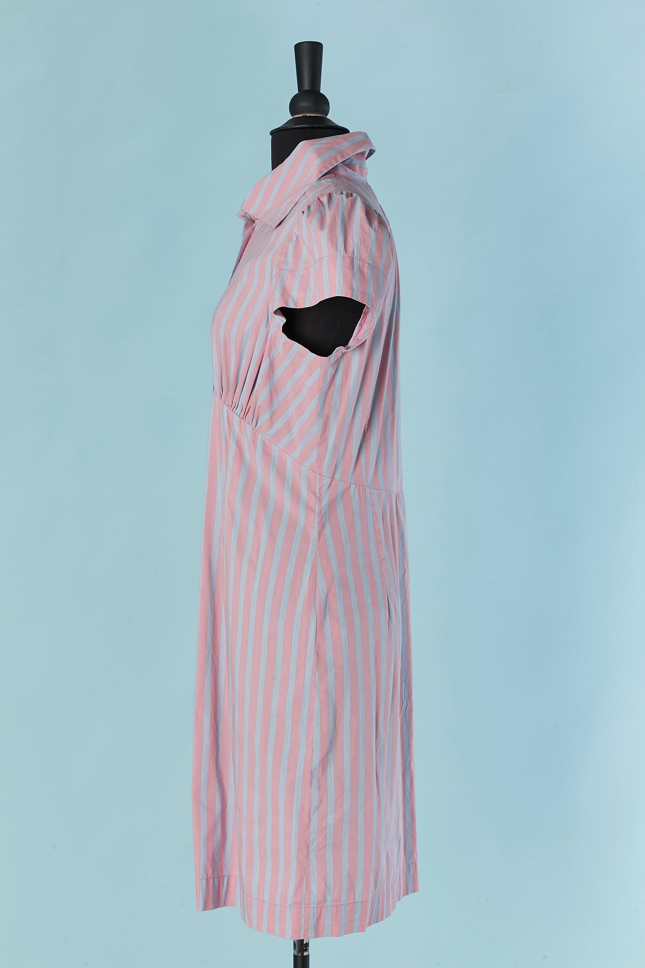 Robe nuisette en coton à motifs de rayures ANGLOMANIA VIVIENNE WESTWOOD Excellent état - En vente à Saint-Ouen-Sur-Seine, FR