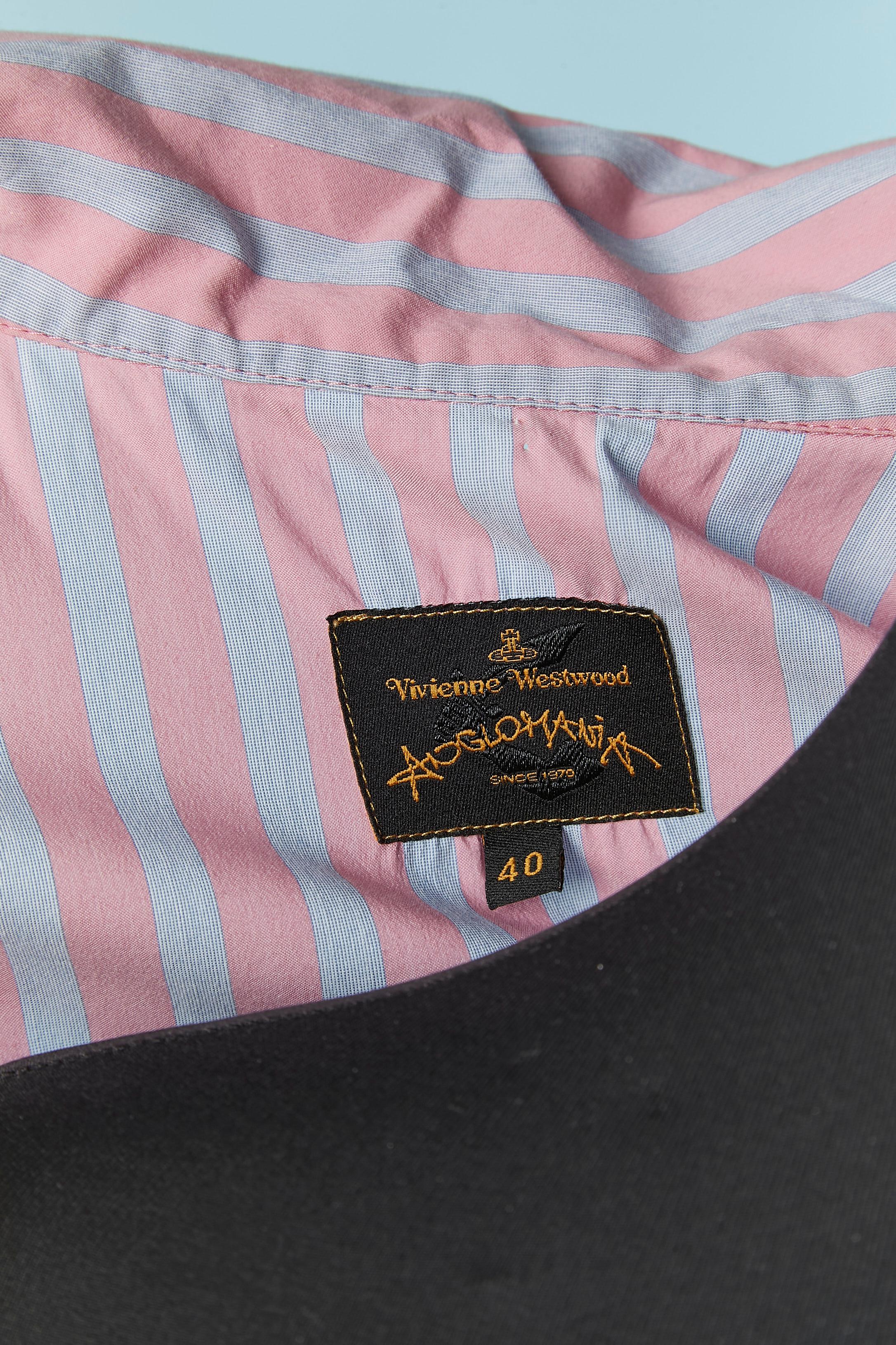 Robe nuisette en coton à motifs de rayures ANGLOMANIA VIVIENNE WESTWOOD en vente 1