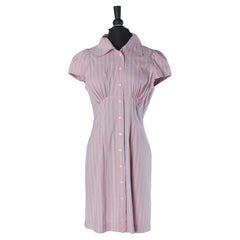 Cotton chemise dress with stripes pattern ANGLOMANIA by VIVIENNE WESTWOOD