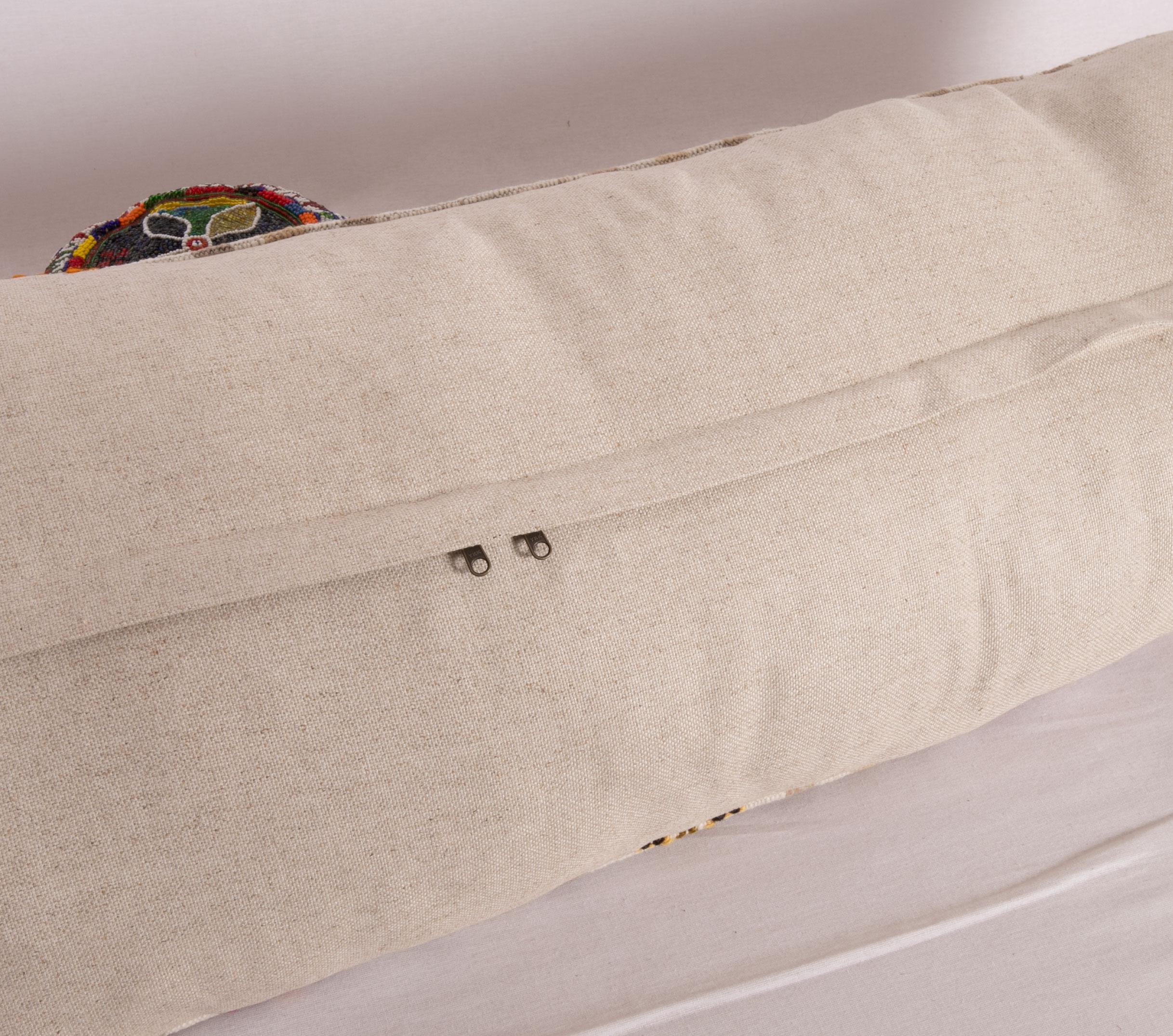 Cotton Cicim Pillow Case Made from an Anatolian Cicim Kilim, Mid-20th Century For Sale 1