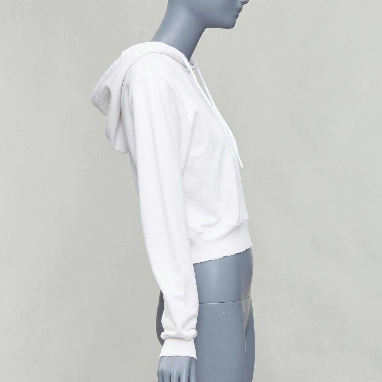 COTONE CITIZEN bianco sporco con bordi sfrangiati, felpa con cappuccio XS In condizioni buone in vendita a Hong Kong, NT