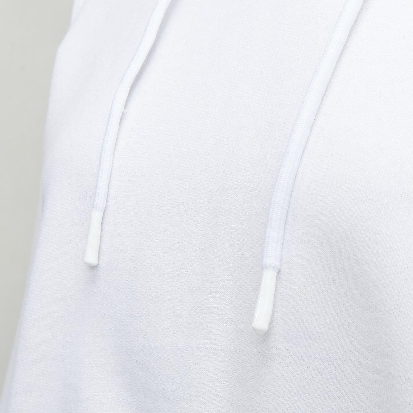 COTONE CITIZEN bianco sporco con bordi sfrangiati, felpa con cappuccio XS in vendita 2
