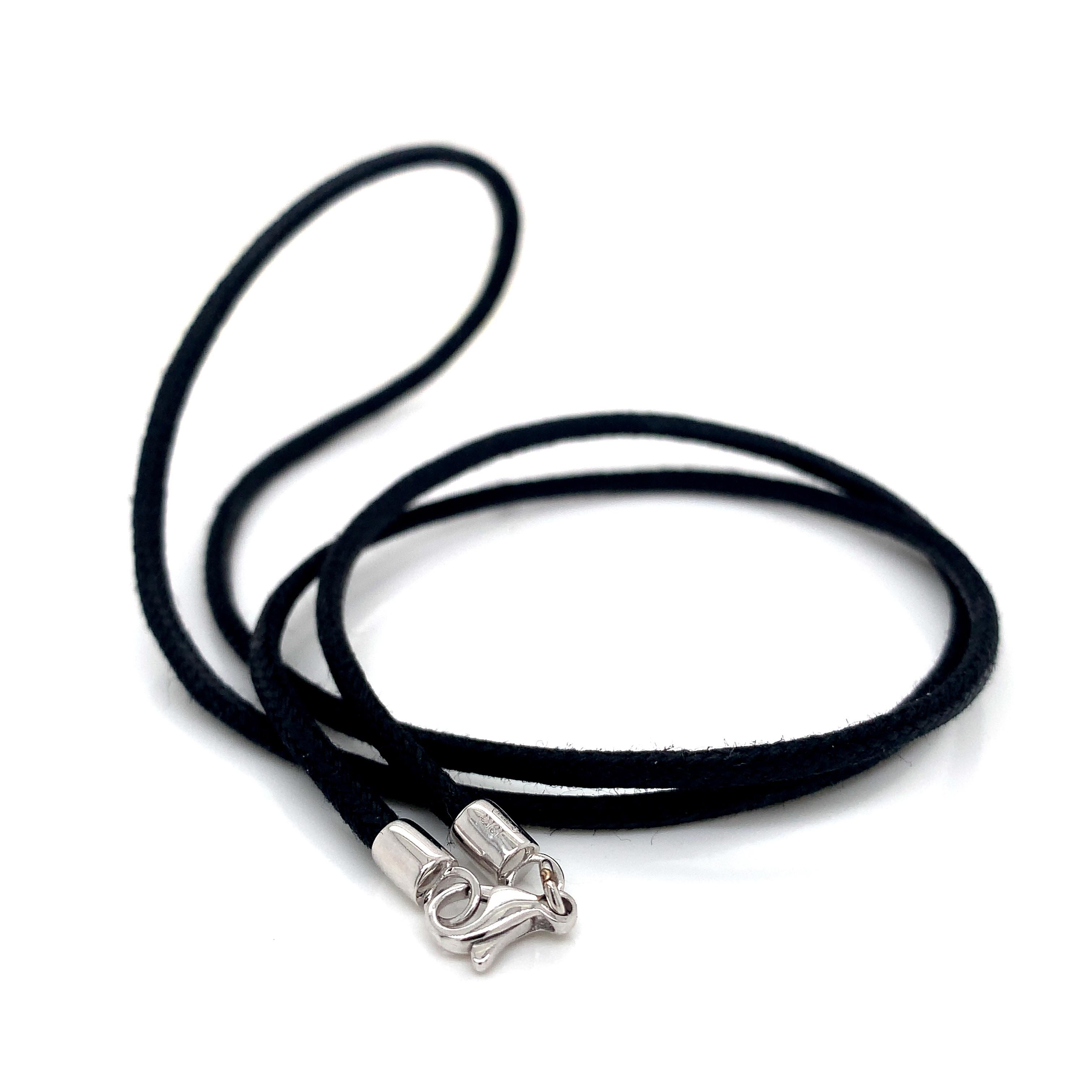 Collana in cotone Corde  con chiusura a 18 carati, di  Garavelli in vendita 1
