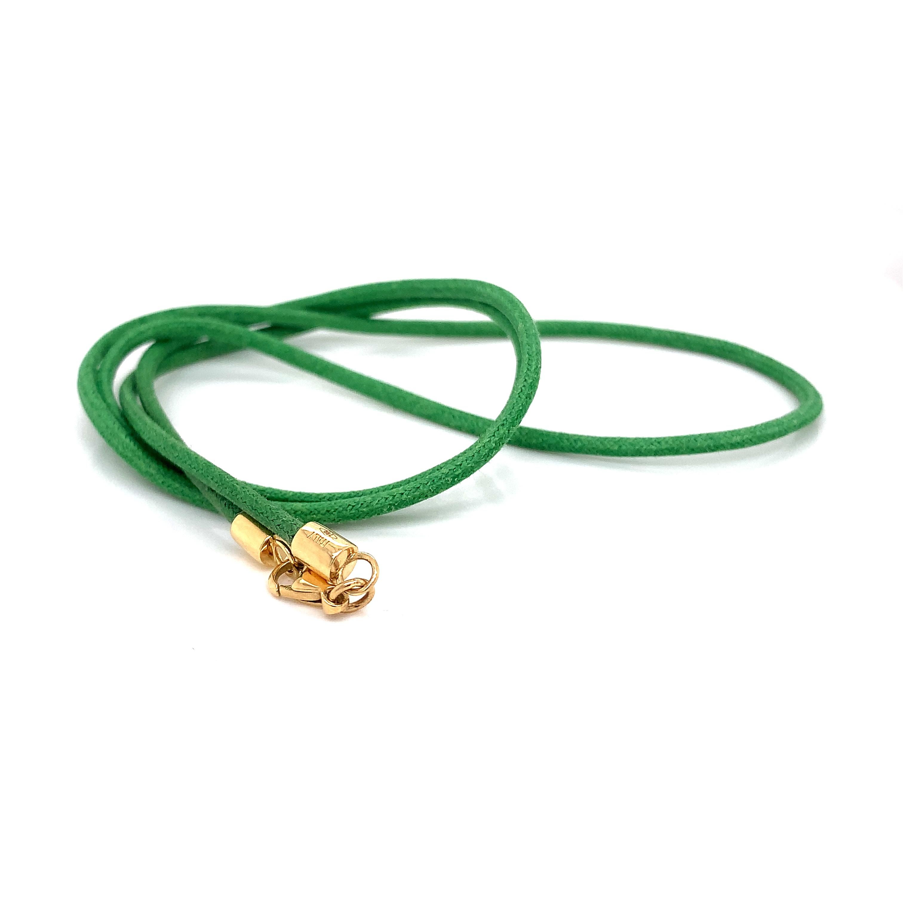 Collana in cotone Corde  con chiusura a 18 carati, di  Garavelli in vendita 3