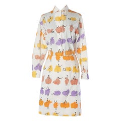 Camicia e gonna stampata in cotone "ballerine" Emilio Pucci Circa anni '60