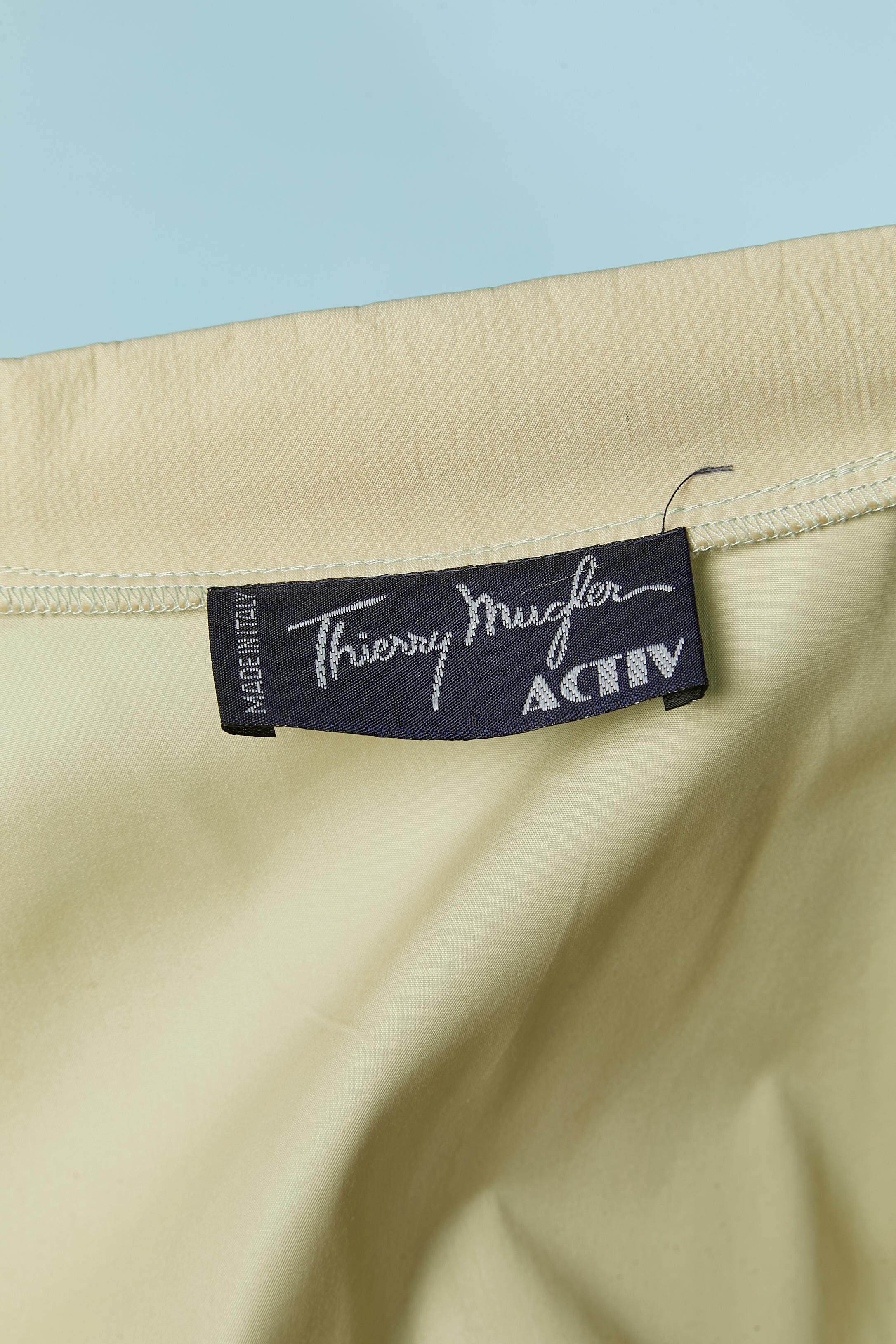 Cotton day dress with fabric belt THIERRY MUGLER ACTIV For Sale 3