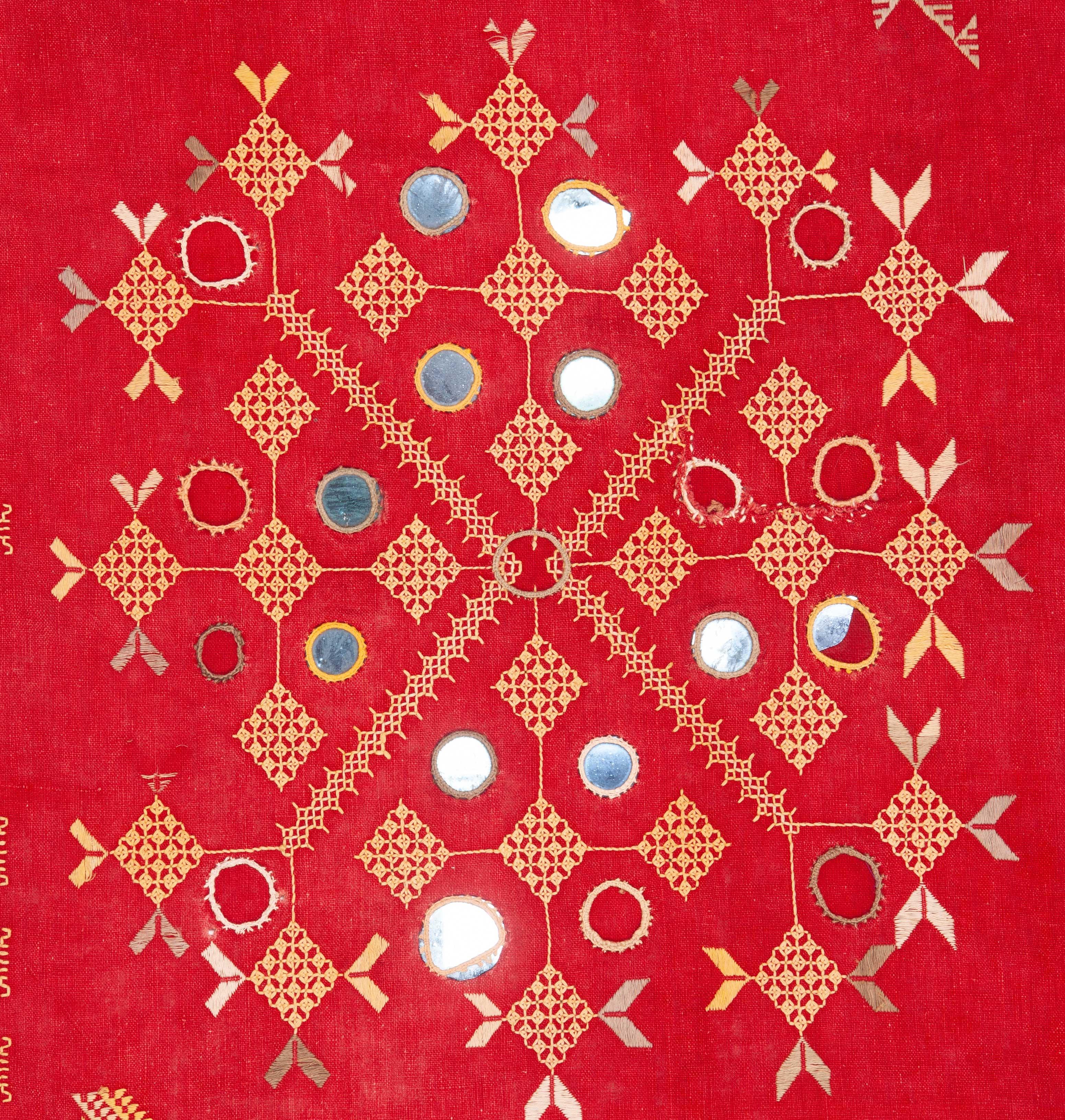 Indian Cotton Embroidery from Rajasthan, India, Early 20th Century For Sale