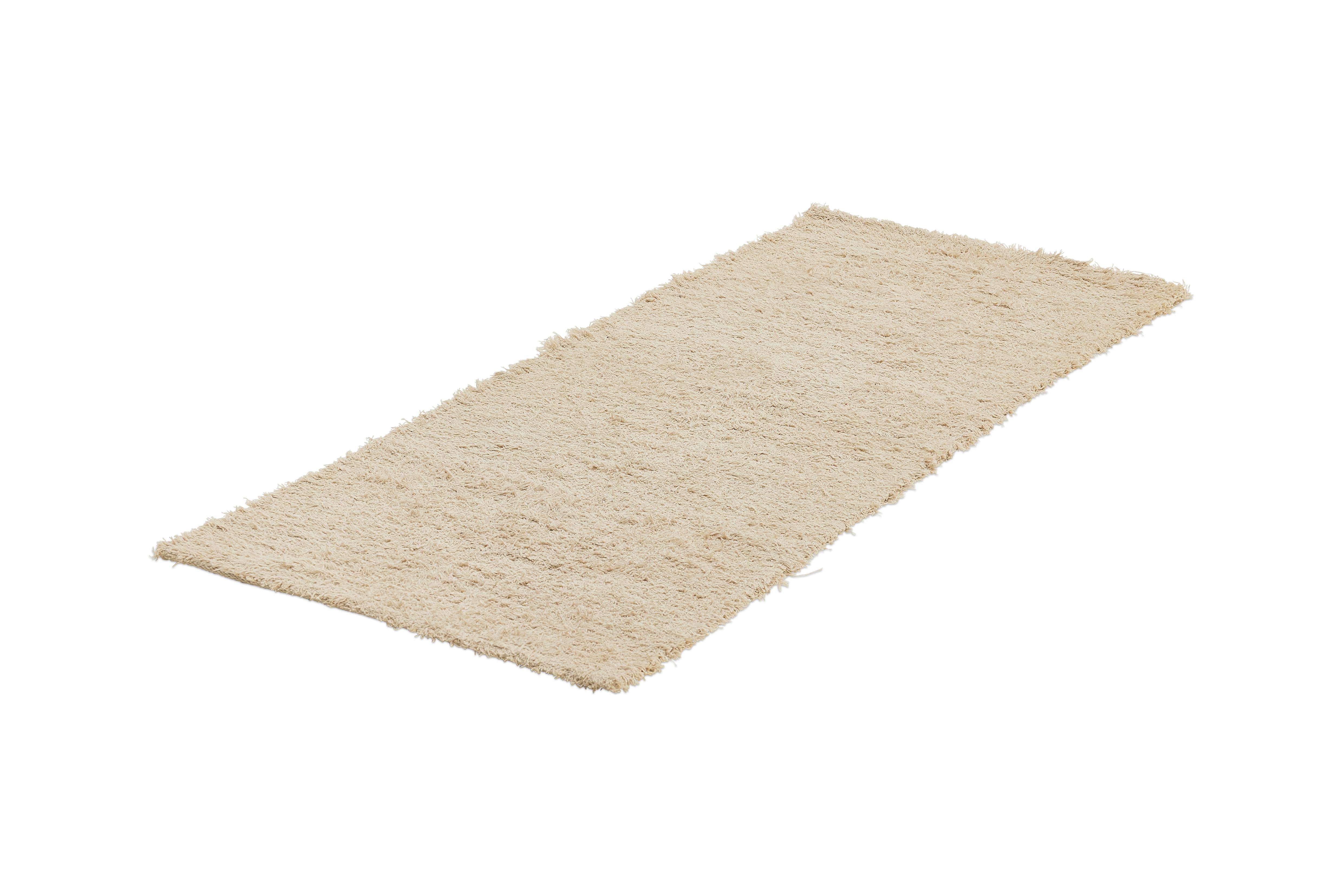 Indian Cotton Flatweave Bath Mat - Taupe Large For Sale