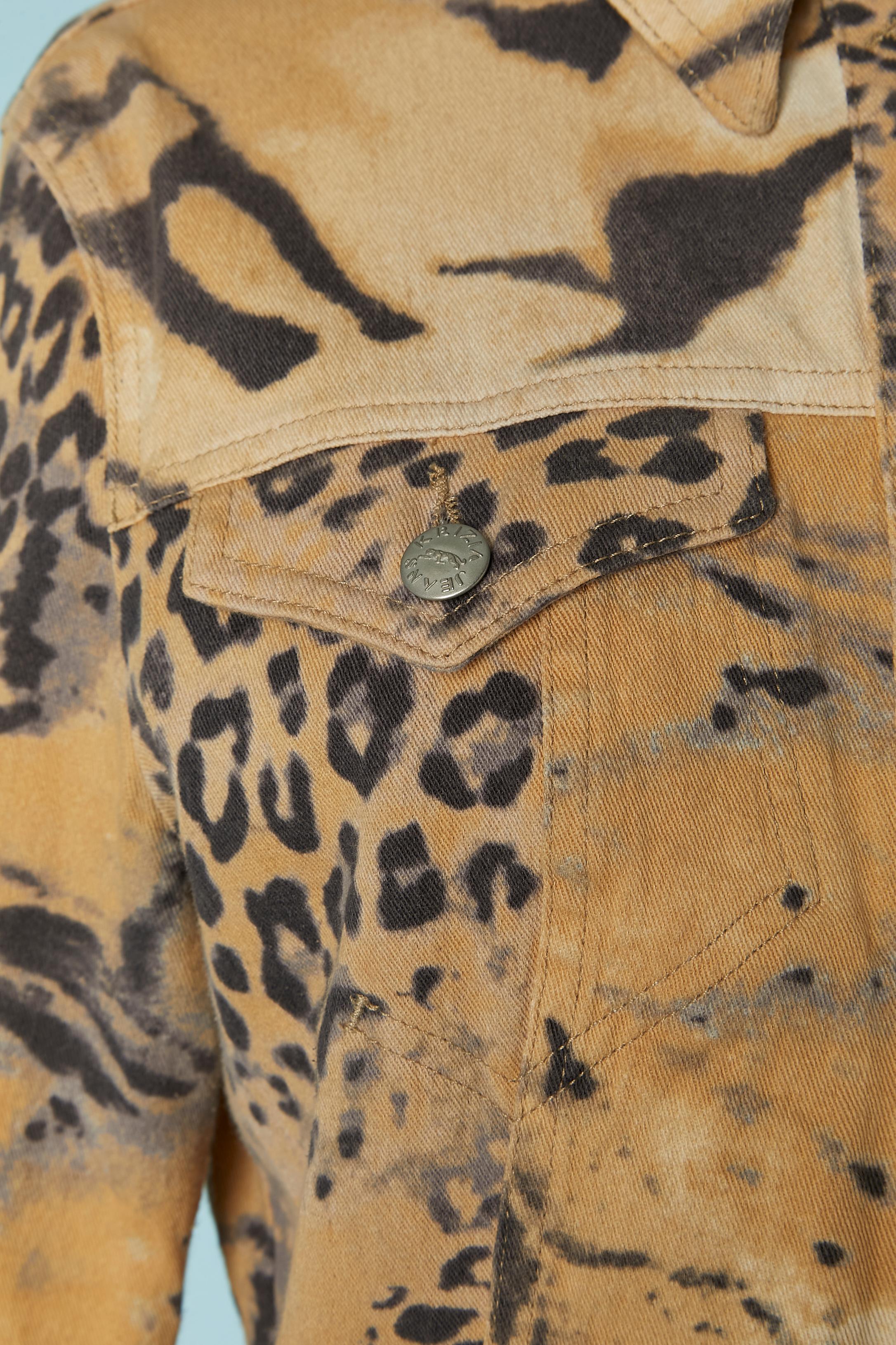 Baumwolljacke mit Tierprint KRIZIA JEANS (Braun) im Angebot