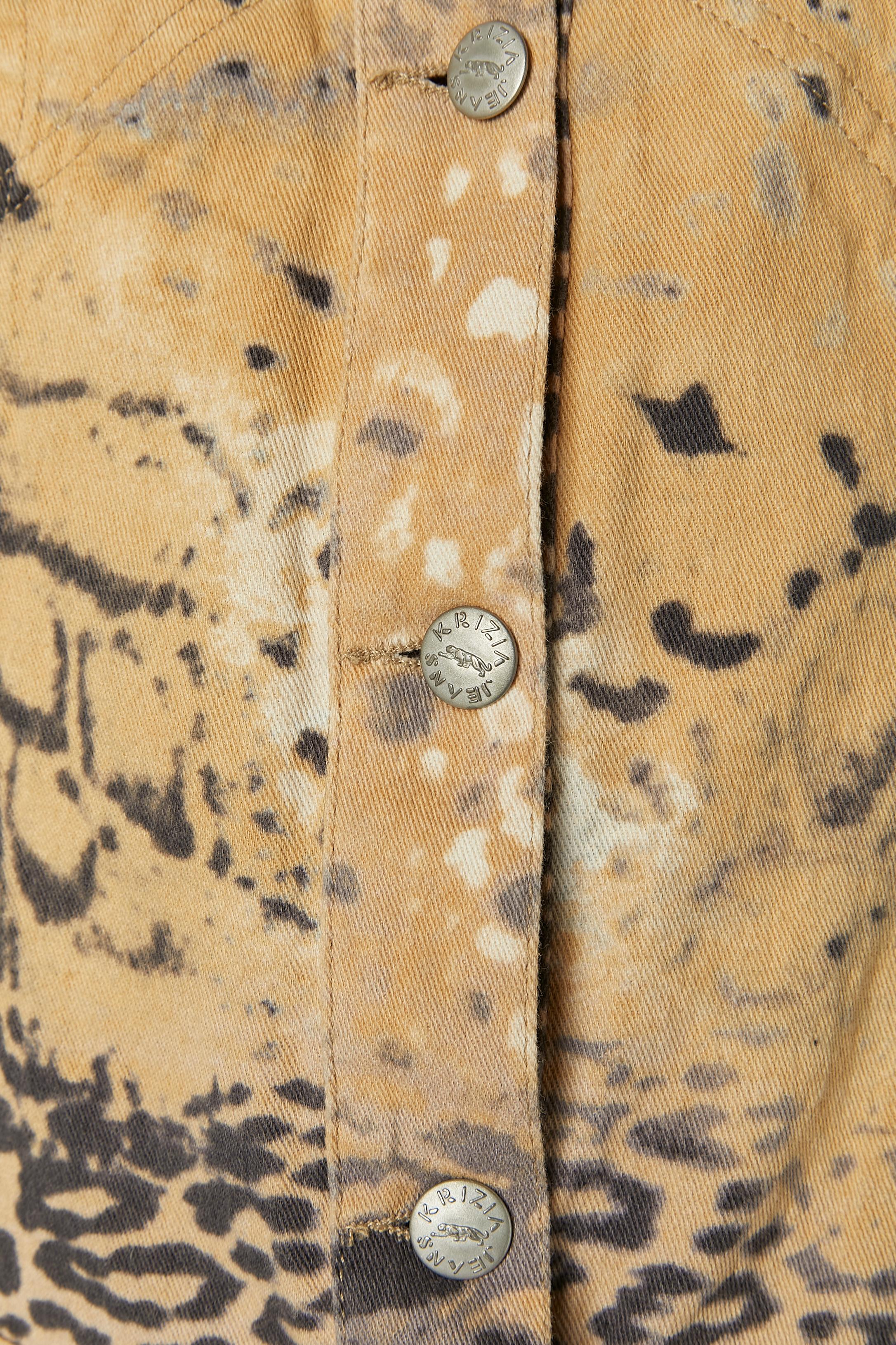 Baumwolljacke mit Tierprint KRIZIA JEANS im Zustand „Hervorragend“ im Angebot in Saint-Ouen-Sur-Seine, FR
