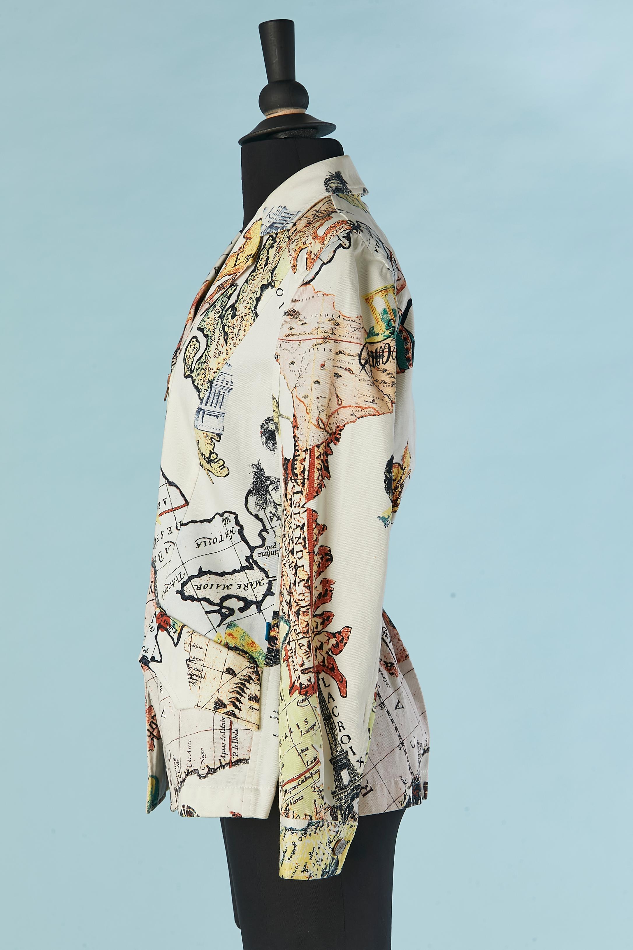 Donna Giacca in cotone con motivo stampato a mappa Jean's de Christian Lacroix in vendita