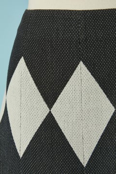 Cotton jacquard skirt with diamond pattern JUNKO SHIMADA