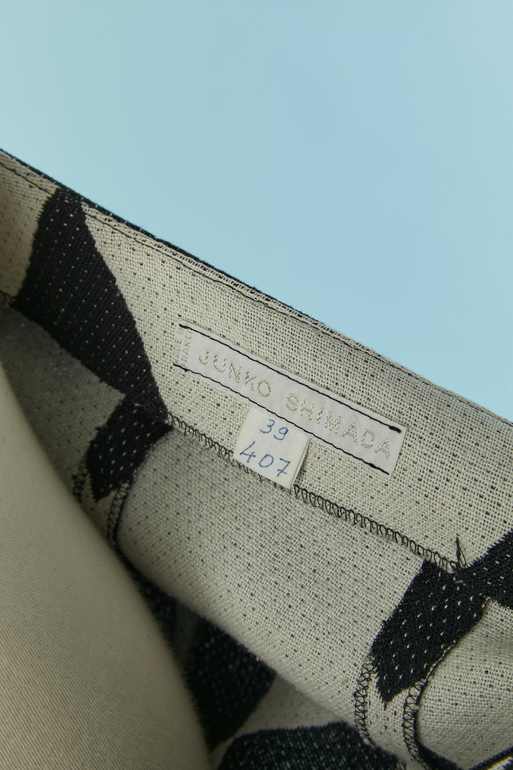 Jupe en jacquard de coton à motif de diamants JUNKO SHIMADA Pour femmes en vente