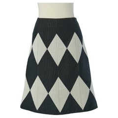 Cotton jacquard skirt with diamond pattern JUNKO SHIMADA