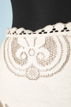 Cotton jersey lace crochet skirt Valentino