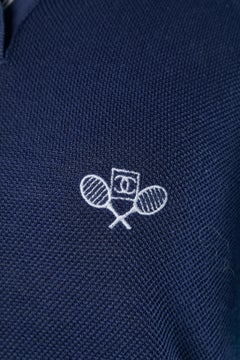 Cotton jersey "nid d'abeille" tennis Polo shirt Chanel