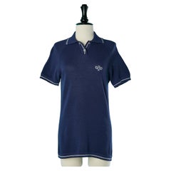 Cotton jersey "nid d'abeille" tennis Polo shirt Chanel