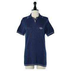 Polo de tennis Nid d'abeille en jersey de coton Chanel 